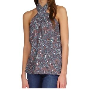 Michael Kors Sangria halter top. XL. NWT
